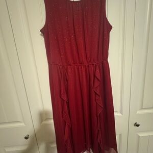 Elegant Red Ladies Dress